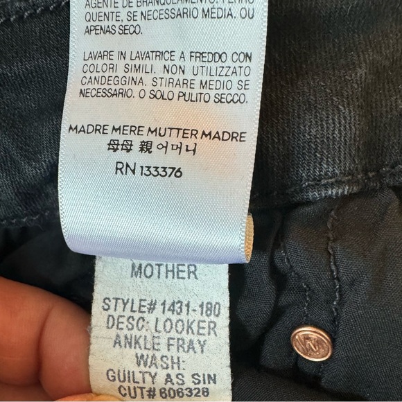 MOTHER Looker Ankle Fray In Guilty As Sin Size 30 - Picture 8 of 16